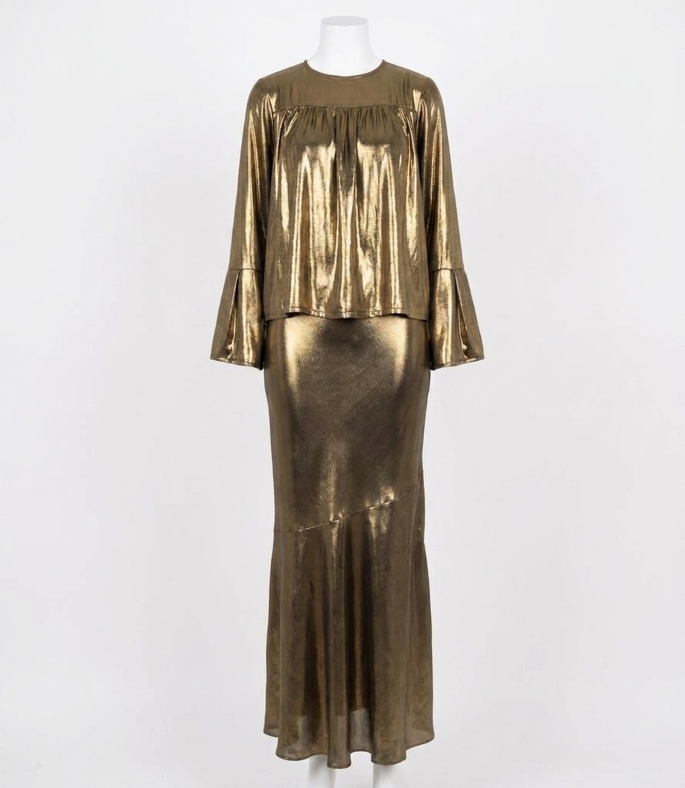 NEW EMILY MCCARTHY jameson top in liquid gold